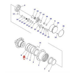 Retentor Flutuante 175-27-32711 para Escavadora Komatsu PC10-7 PC25-1 PC390LCI-11 PC400LC PC650LC