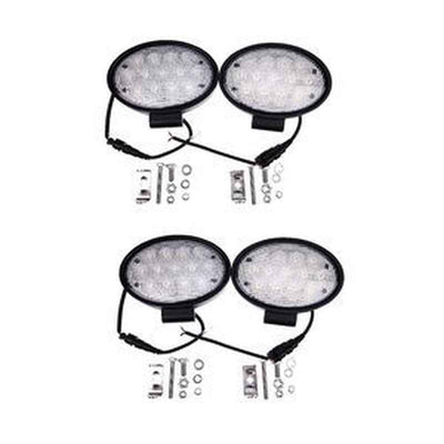 4-Piece Floodlamp AH212522 AH212576 for John Deere 7630-9620 Tractors