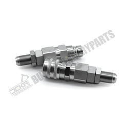 Para Bobcat New Holland CASE GEHL #10 JIC Rosca 1/2' Acoplador de conexión rápida hidráulica de cara plana 