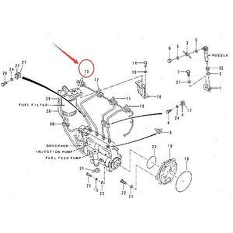 Engine Pipe 5I-7876 for Caterpillar CAT Excavators 311 311B 312 312B