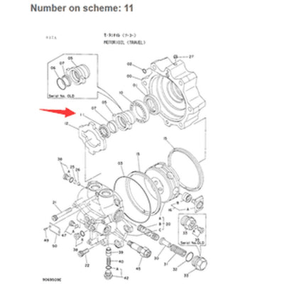 Heavy-Duty Travel Motor Ball Bearing for Hitachi Excavator 4193401