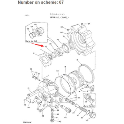 Travel Motor Cap for Hitachi Excavator EX60 - 4252672