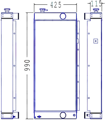 For JCB Excavator JS175 Water Tank Radiator Core ASS'Y