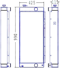 For JCB Excavator JS175 Water Tank Radiator Core ASS'Y