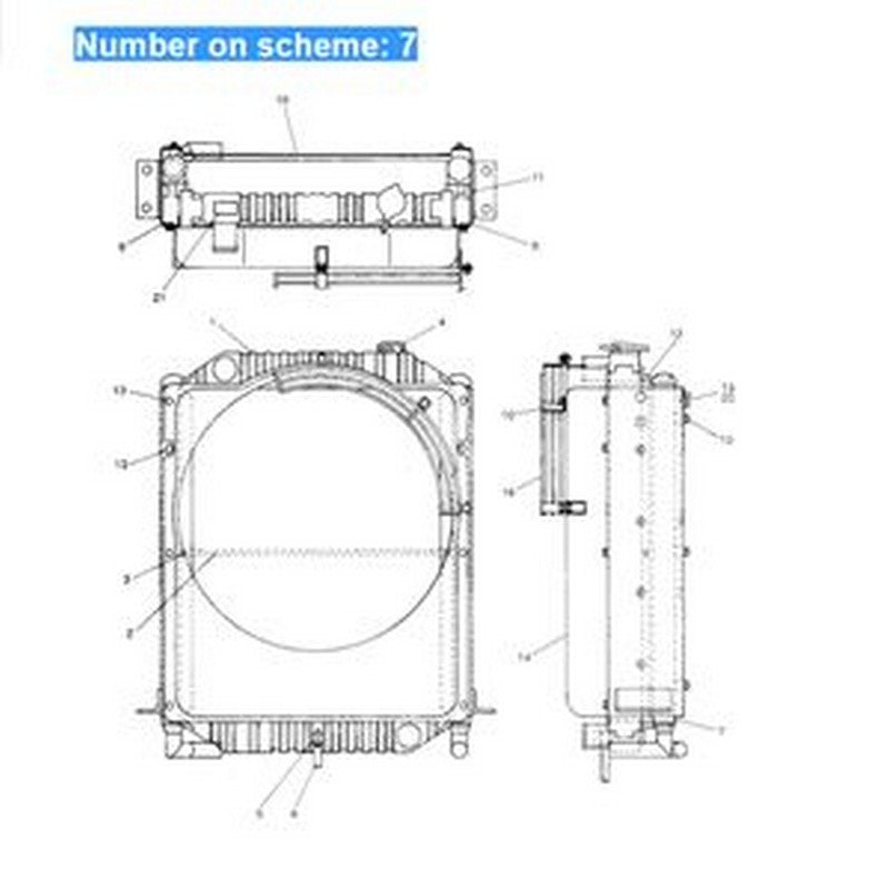 Oil Cooler 2452U413S7 for Kobelco Excavator SK100 SK100-1 SK100-3 SK120-1