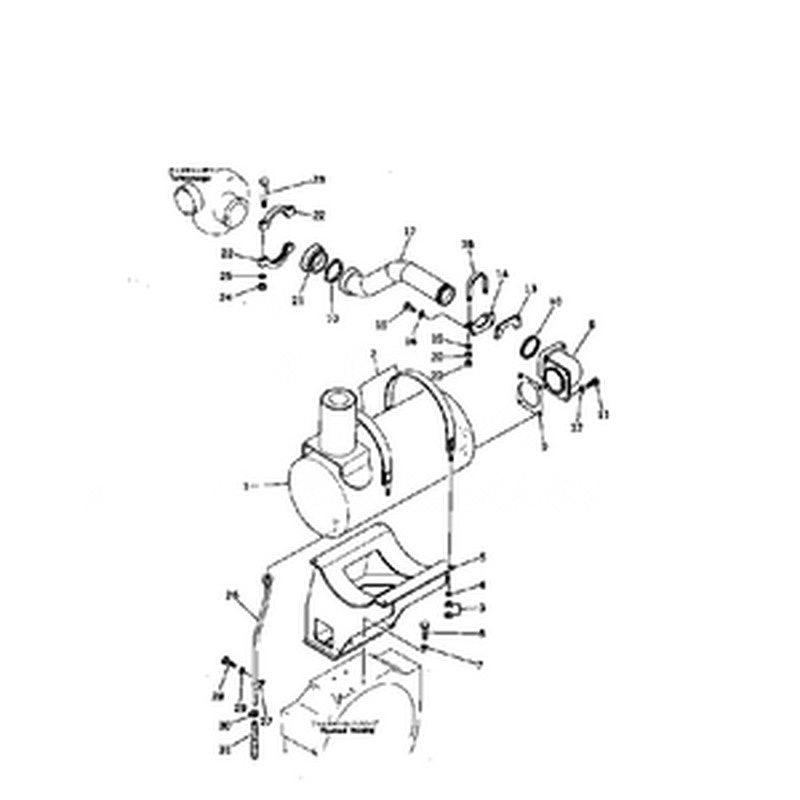 Heavy-Duty Muffler Silencer 6712-11-5710 for Komatsu Excavators