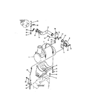 Heavy-Duty Muffler Silencer 6712-11-5710 for Komatsu Excavators