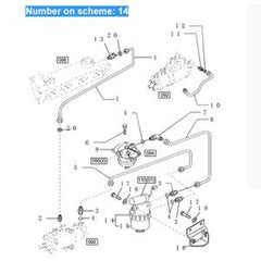 Bomba de combustible eléctrica 87802202 para tractores New Holland 555E 575E 655E 675E