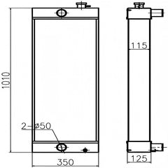 For Sany Excavator SY215C-9 SY225C-9 Water Tank Radiator Core ASS'Y