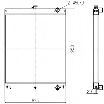 For Sany Excavator SY235-8S SY235C-8 SY235C-9 SY305C-9H Water Tank Radiator Core ASS'Y