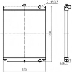For Sany Excavator SY235-8S SY235C-8 SY235C-9 SY305C-9H Water Tank Radiator Core ASS'Y