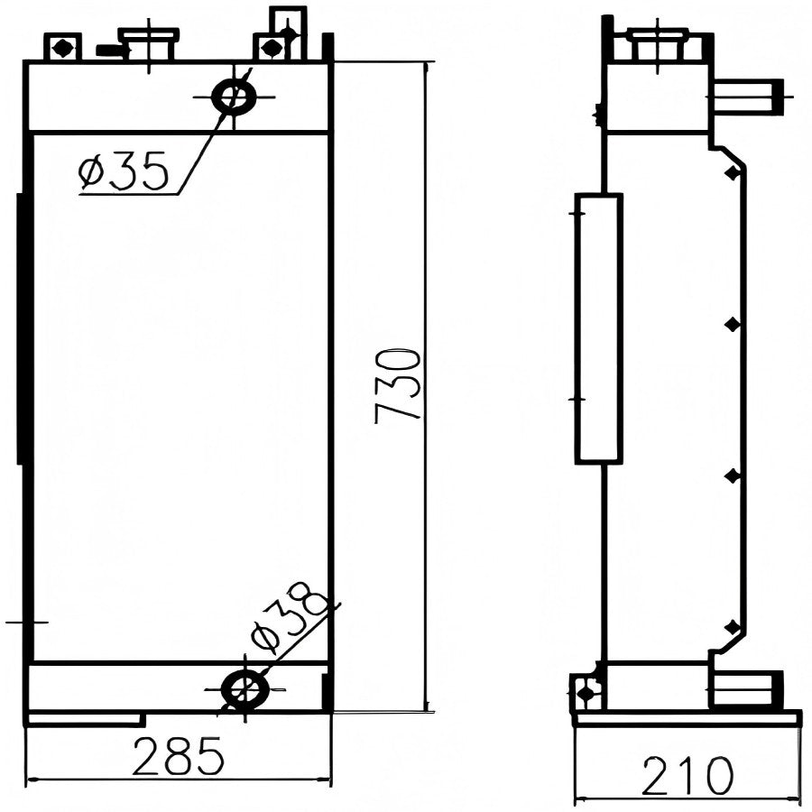 For Sany Excavator SY60B Water Tank Radiator Core ASS'Y
