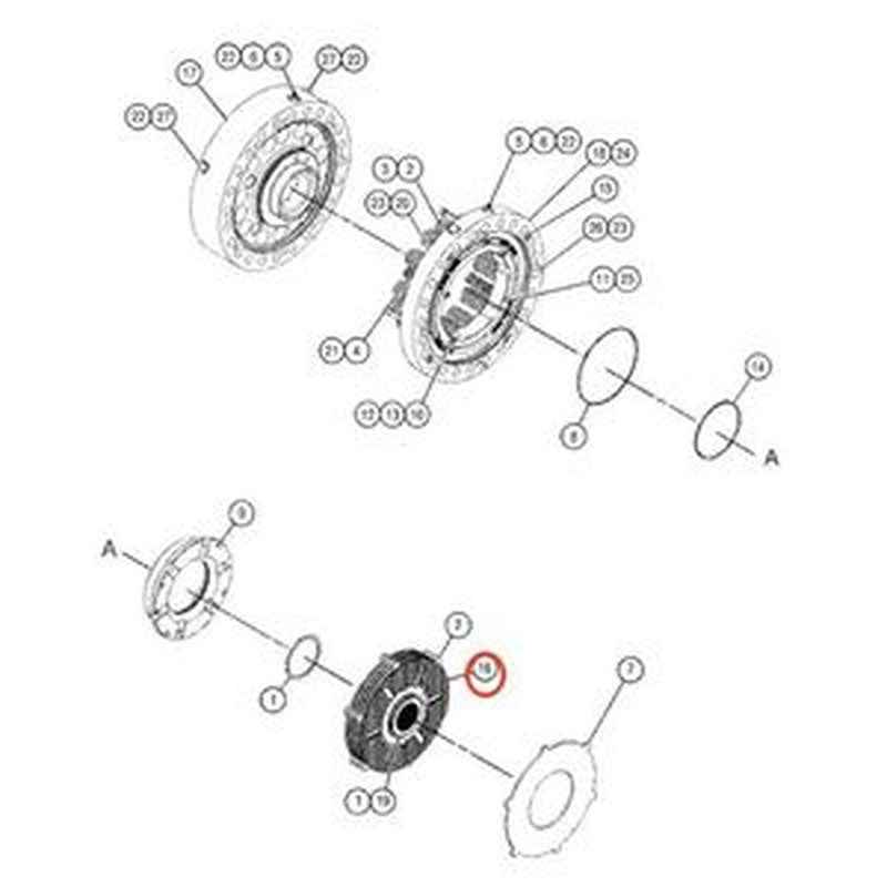 Friction Disc 201-0737 for Caterpillar CAT Loaders & Compactors