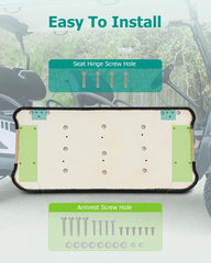 Cojines delanteros de repuesto para el asiento y respaldo del carrito de golf EZGO TXT, color beige