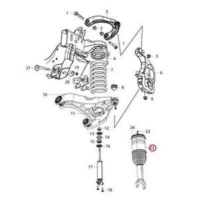 Front Left Air Suspension Shock 4877147AF for Dodge Ram 1500 2013-2020