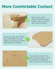 Cojines de repuesto para asientos delanteros de EZGO RXV, cojín para asiento de carrito de golf EZGO RXV, conjunto inferior del asiento delantero, exclusivo para asientos delanteros de carritos de golf, color beige, juego de 2 piezas