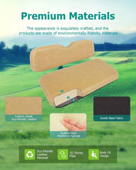 Cojines de repuesto para asientos delanteros de EZGO RXV, cojín para asiento de carrito de golf EZGO RXV, conjunto inferior del asiento delantero, exclusivo para asientos delanteros de carritos de golf, color beige, juego de 2 piezas