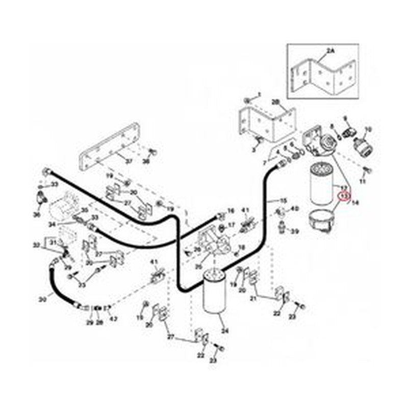 Heavy-Duty Fuel Filter Sediment Bowl RE500187 P564750 R90P for Hitachi Loader LX230-3 LX230-5