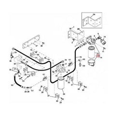 Heavy-Duty Fuel Filter Sediment Bowl RE500187 P564750 R90P for Hitachi Loader LX230-3 LX230-5