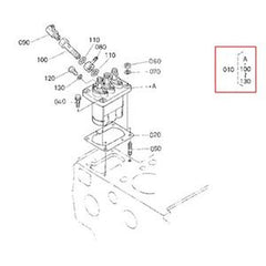Bomba de inyección de combustible 16419-51010/14/13 para motor Kubota D1503 cargadora de ruedas R420