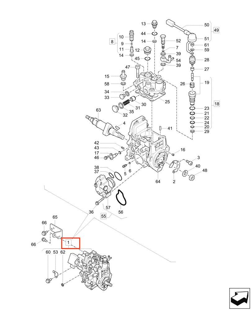 Fuel Injection Pump 729017-51310 for Yanmar Engine 3TNV88F New Holland Excavator E33C E37C