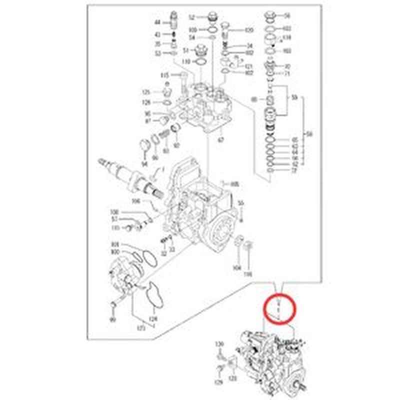 Fuel Injection Pump VV72923651320 for Yanmar Engine 3TNV88-BPYB CASE Excavator CX31B CX36B