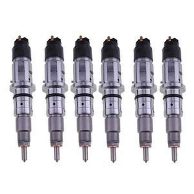 6 Fuel Injectors 0445120383 5317323 for Cummins QSB6.7 QSB7 Engine
