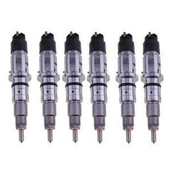 6 Fuel Injectors 0445120383 5317323 for Cummins QSB6.7 QSB7 Engine