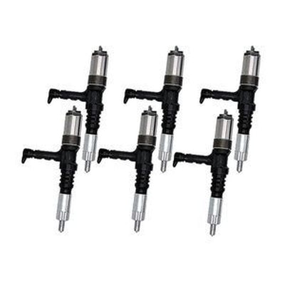 6-Piece Fuel Injector Set 095000-0562 for Komatsu SA6D140E Engine