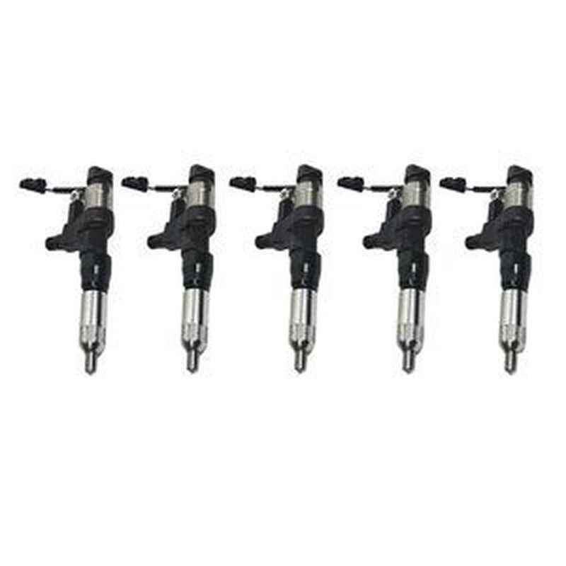 5 Fuel Injectors 23670-E0260 095000-5465 for Hino J07E/J07E-TP Truck 500 Series