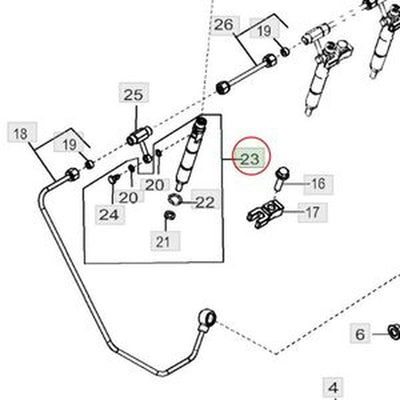 Fuel Injector RE569743 DZ10922 for John Deere Tractor Engines 3029-6068