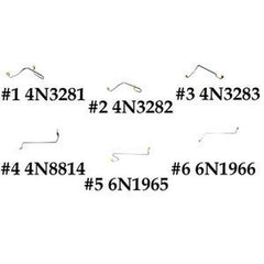 Fuel Line Kit (6pcs) 4N3281/4N3282/4N3283/4N3284/6N1965/6N1966 for Caterpillar CAT Engines