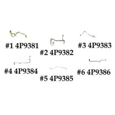 Fuel Line Kit 4P9381-4P9386 for Caterpillar CAT 3306 Engine Excavator