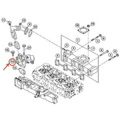 Fuel Manifold Valve MIU801819 for Yanmar & John Deere Excavators/Loaders