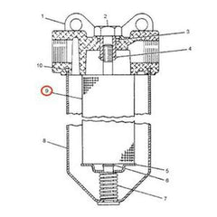 Premium Fuel Filter 9M-2342 for Caterpillar Cat Engines 3176B 3406 3408B