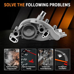 G9670B AW6009 Water Pump with Thermostat for 2007-2019 GM 4.8L 5.3L 6.0L 6.2L – Fits Chevy Silverado, Tahoe, Suburban, Avalanche, GMC Sierra, Yukon, Cadillac Escalade, Buick Rainier