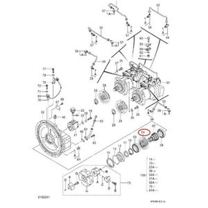 Gear 3089266 for Isuzu 6HK1 Engine in Hitachi ZX330 ZX350H ZX360H ZX370MTH