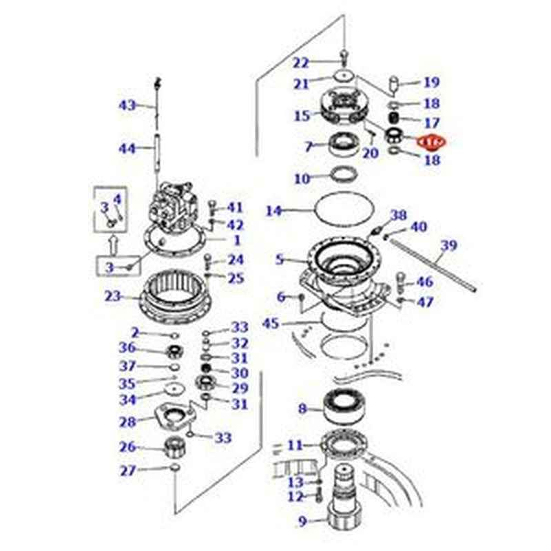 Gear 207-26-71540 for Komatsu Excavator PC360-7 PC300-8