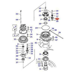 Gear 207-26-71540 for Komatsu Excavator PC360-7 PC300-8
