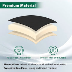 Cojín delantero y respaldo para carrito de golf Club Car Precedent (2012 en adelante), esponja premium, cómodo y suave (negro).