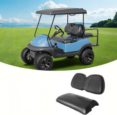 Cojín delantero y respaldo para carrito de golf Club Car Precedent (2012 en adelante), esponja premium, cómodo y suave (negro).