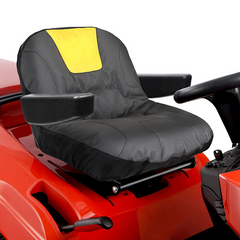 Heavy-Duty 600D Oxford Waterproof Riding Lawn Mower Seat Cover - Fits 16.5" High Back Seats with Armrests