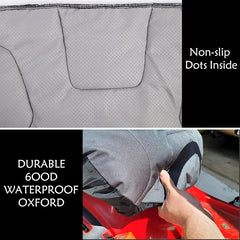 Heavy-Duty 600D Oxford Waterproof Riding Lawn Mower Seat Cover - Fits 16.5" High Back Seats with Armrests
