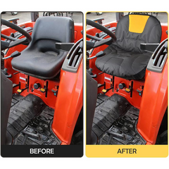 Heavy-Duty 600D Oxford Waterproof Riding Lawn Mower Seat Cover - Fits 16.5" High Back Seats with Armrests