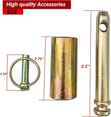 Heavy-Duty Cat 1 Quick Hitch Adapter Bushing Kit with Adjustable Top Link Bracket for 3-Point Hitch - Integral Cast