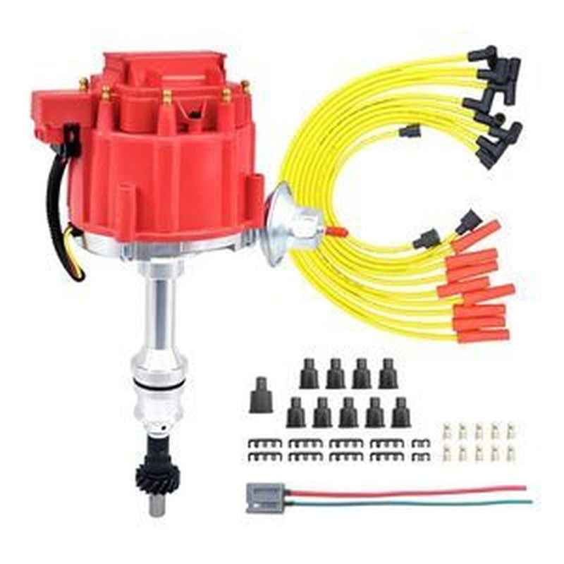 HEI Distributor & Spark Plug Wires 1030213 for Ford 260 289 302