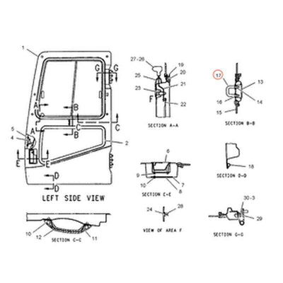Hook 1I-4244 for Caterpillar CAT Excavators 307 311B 320 325 330 345B