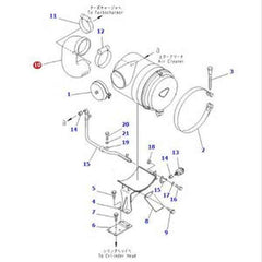 Hose 23B-02-32180 for Komatsu SAA6D114E-2AA Engine Motor