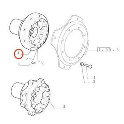 Hub 5151461 5142013 for CASE JX Series Tractor