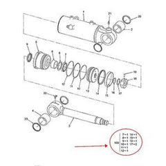 Hydraulic Cylinder Seal Kit YD00000075 for Hitachi ZX50U-5N Excavator